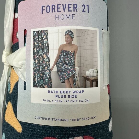 Bath Body Wrap Plus Size Mushrooms And Flowers - Picture 2 of 3